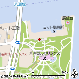若洲海浜公園　ヨット訓練所周辺の地図