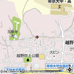 東京都八王子市越野353周辺の地図