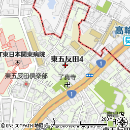 東京都品川区東五反田4丁目周辺の地図