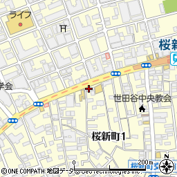 まいばすけっと桜新町１丁目店周辺の地図