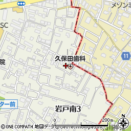東京都狛江市岩戸南3丁目8周辺の地図