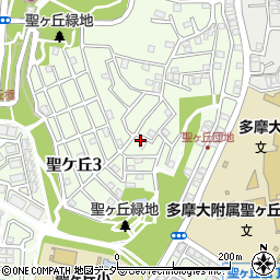 聖ケ丘3丁目11堀井邸[akippa]駐車場周辺の地図