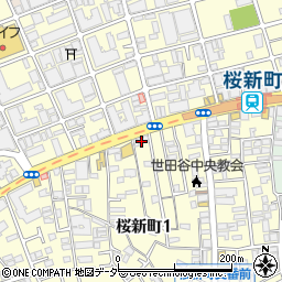 セブンイレブン世田谷桜新町１丁目店周辺の地図