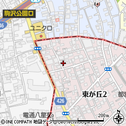 ボヌール駒沢周辺の地図