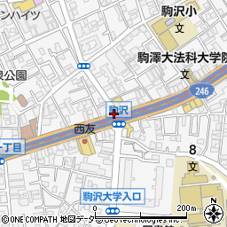 駒沢周辺の地図