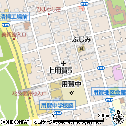 パークジャパン上用賀第６駐車場周辺の地図