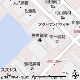 吾妻鋼業浦安倉庫周辺の地図