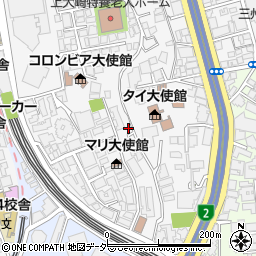 東京都品川区上大崎3丁目周辺の地図