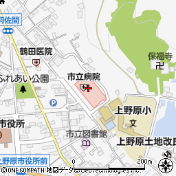 上野原市立病院周辺の地図