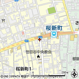 桜新町駅周辺の地図
