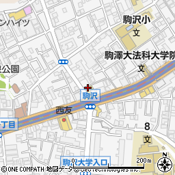 メガネスーパー　駒沢大学前店周辺の地図