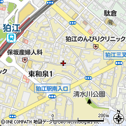 東京都狛江市東和泉周辺の地図