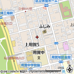 東京都世田谷区上用賀5丁目周辺の地図
