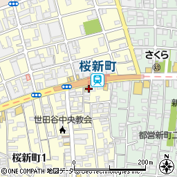 エバーグリーン　桜新町店周辺の地図