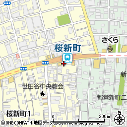 ドコモショップ　桜新町店周辺の地図