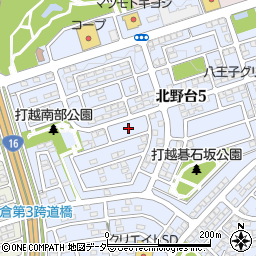 東京都八王子市北野台5丁目34周辺の地図