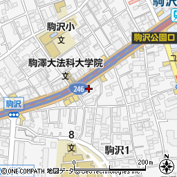 世田谷信用金庫駒沢支店周辺の地図
