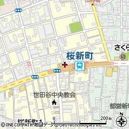 マクドナルド桜新町店周辺の地図