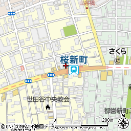 桜新町グリーン歯科・矯正歯科周辺の地図