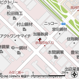 秋園鋼材株式会社周辺の地図