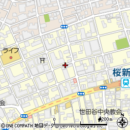 東京都世田谷区桜新町2丁目周辺の地図