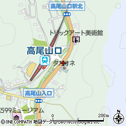 高尾山口駅周辺の地図