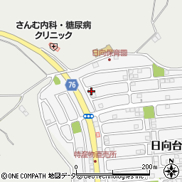 千葉県山武市日向台10-8周辺の地図