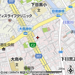 東京都目黒区下目黒2丁目21周辺の地図