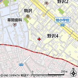 東京都世田谷区野沢4丁目20-22周辺の地図