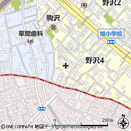 東京都世田谷区野沢4丁目20周辺の地図