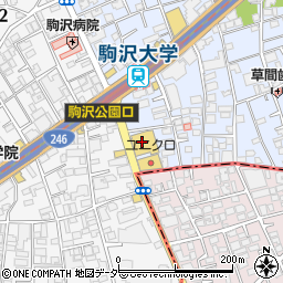 クレール駒沢店周辺の地図
