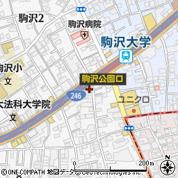 松屋 駒沢店周辺の地図