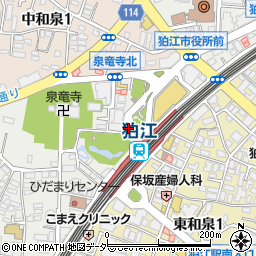 狛江駅北口周辺の地図