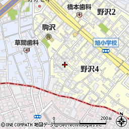 東京都世田谷区野沢4丁目20-17周辺の地図