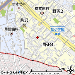 東京都世田谷区野沢4丁目19周辺の地図