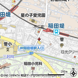 大黒屋稲田堤駅前店周辺の地図