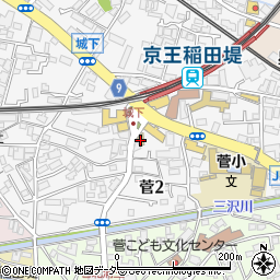 セブンイレブン京王稲田堤駅前店周辺の地図