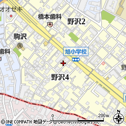 東京都世田谷区野沢4丁目15周辺の地図