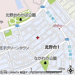 東京都八王子市北野台1丁目周辺の地図