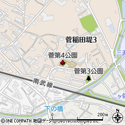 菅第４公園周辺の地図