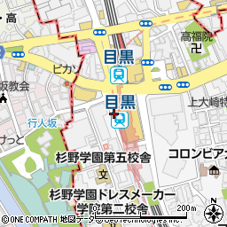 東京急行電鉄株式会社　目黒線テコプラザ目黒駅周辺の地図