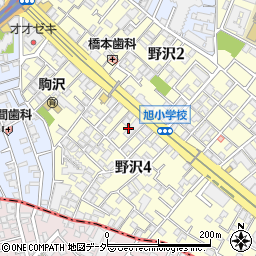 東京都世田谷区野沢4丁目16周辺の地図