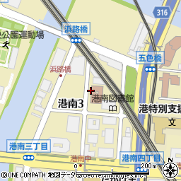 東京都港区港南3丁目周辺の地図