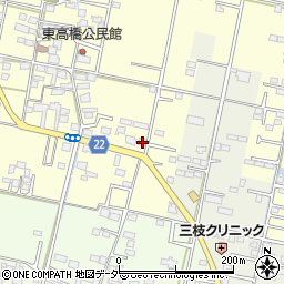 山梨県笛吹市石和町東高橋390周辺の地図