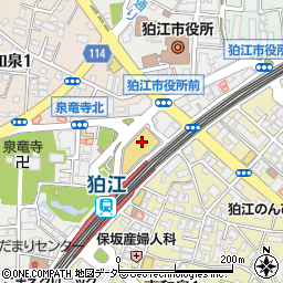 セリアＯｄａｋｙｕＯＸ狛江店周辺の地図