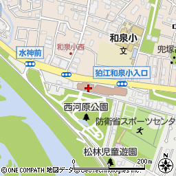 狛江市立西河原公民館周辺の地図