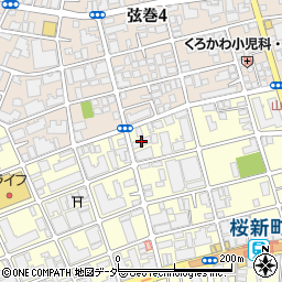 ライオンズマンション桜新町周辺の地図