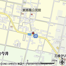 山梨県笛吹市石和町東高橋366周辺の地図