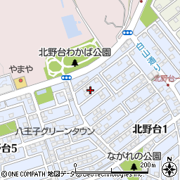 東京都八王子市北野台1丁目15周辺の地図