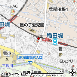 武蔵家 稲田堤店周辺の地図